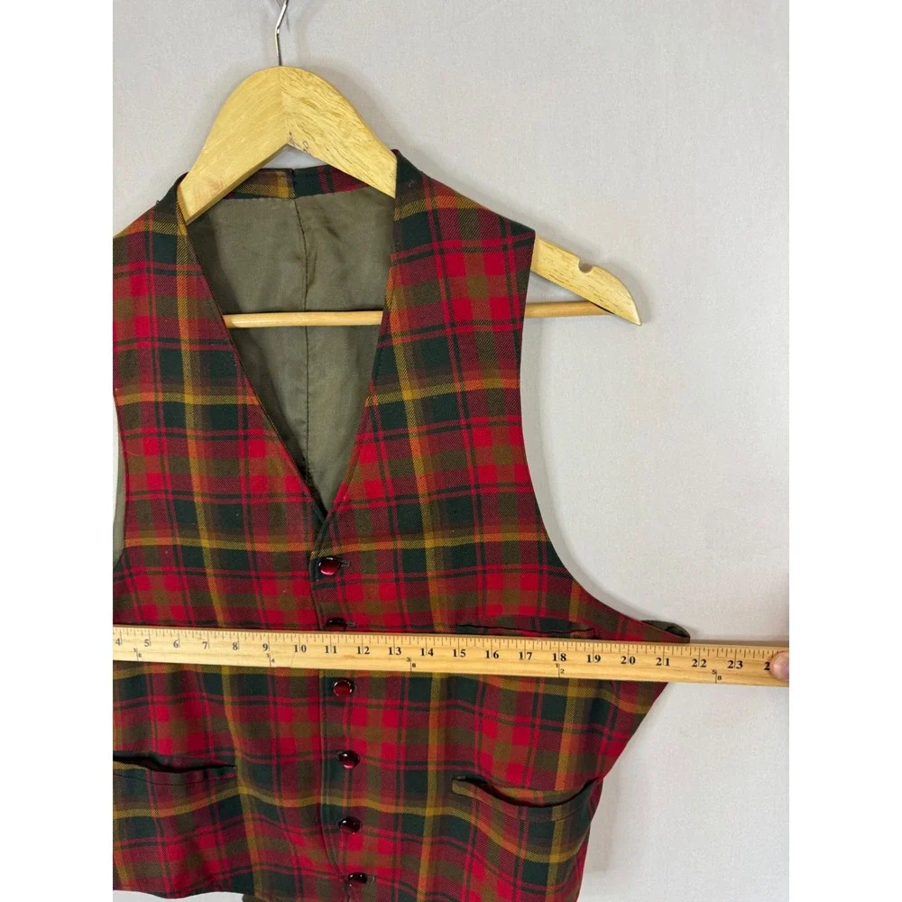 Vintage plaid waistcoat